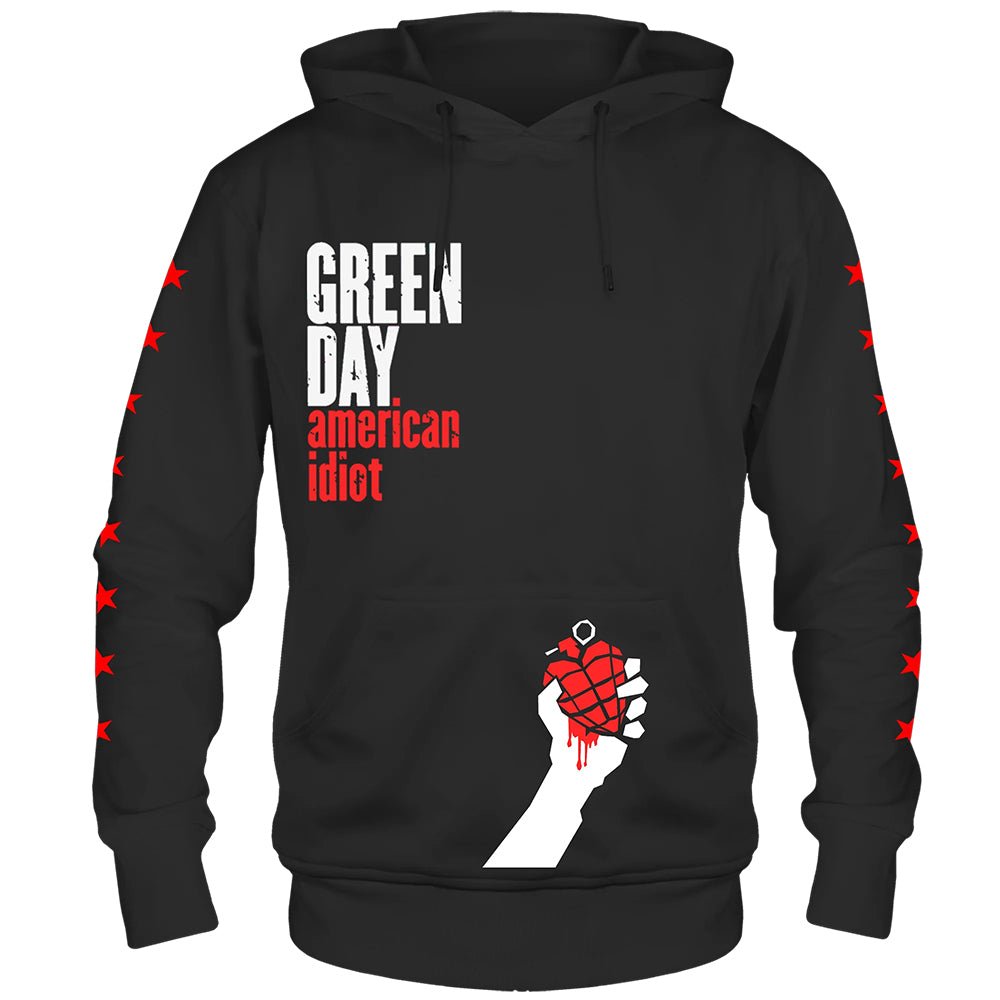 GREEN DAY グリーンデイ - AMERICAN IDIOT 20周年記念 F&B HOODIE / アームプリントあり / パーカー・スウェット / メンズ - PGS